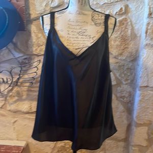 Avenue Black Satiny Camisole Top, Size 22/24